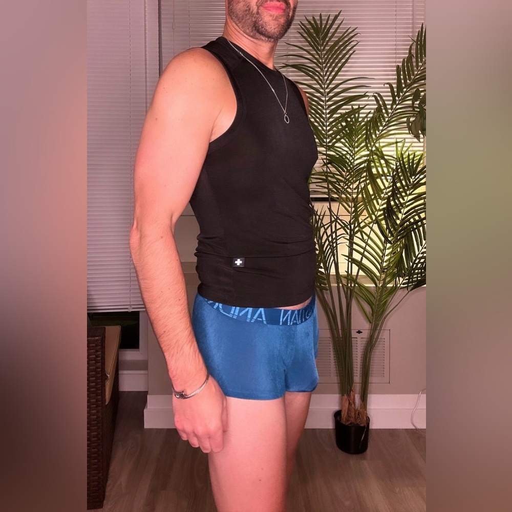 Andrew Christian | Sensual Rib Trunk w/ Almost Naked in Deep Teal (Small) - Picture 3 of 13
